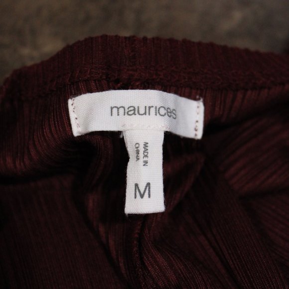 MAURICES Textured Cardigan Sweater Long Sleeve Open Front Plum Waffle Knit Med - Picture 8 of 10